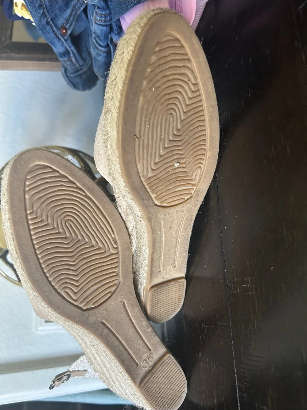 Paseart Women's Tan Suede Espadrille Wedge Sandals